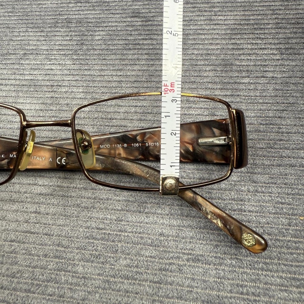Versace Brown Tortoise Rhinestone Eyeglasses MOD … - image 13